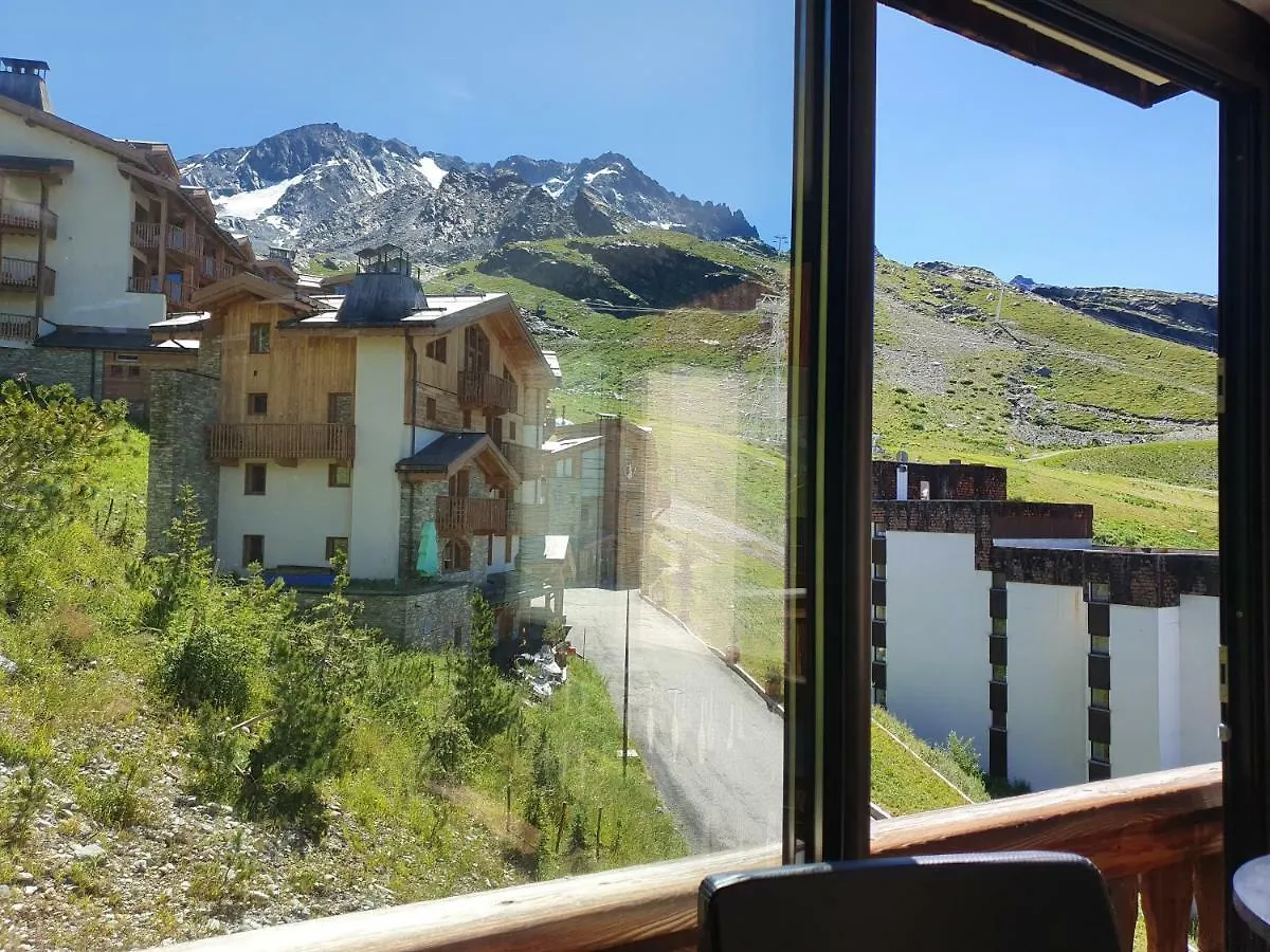 Le Serac W6 appartement avec véranda en angle vue panoramique Val Thorens 0*,